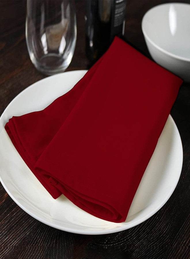 Avalon Kitchen Red Cloth Napkins Bulk (Pack of 24) - 100% Polyester Dinner Linen Napkins Cloth Washable & Reusable - Durable with Hemmed Edges - Ideal for Parties and Weddings (17x17 Inches) - Image 2